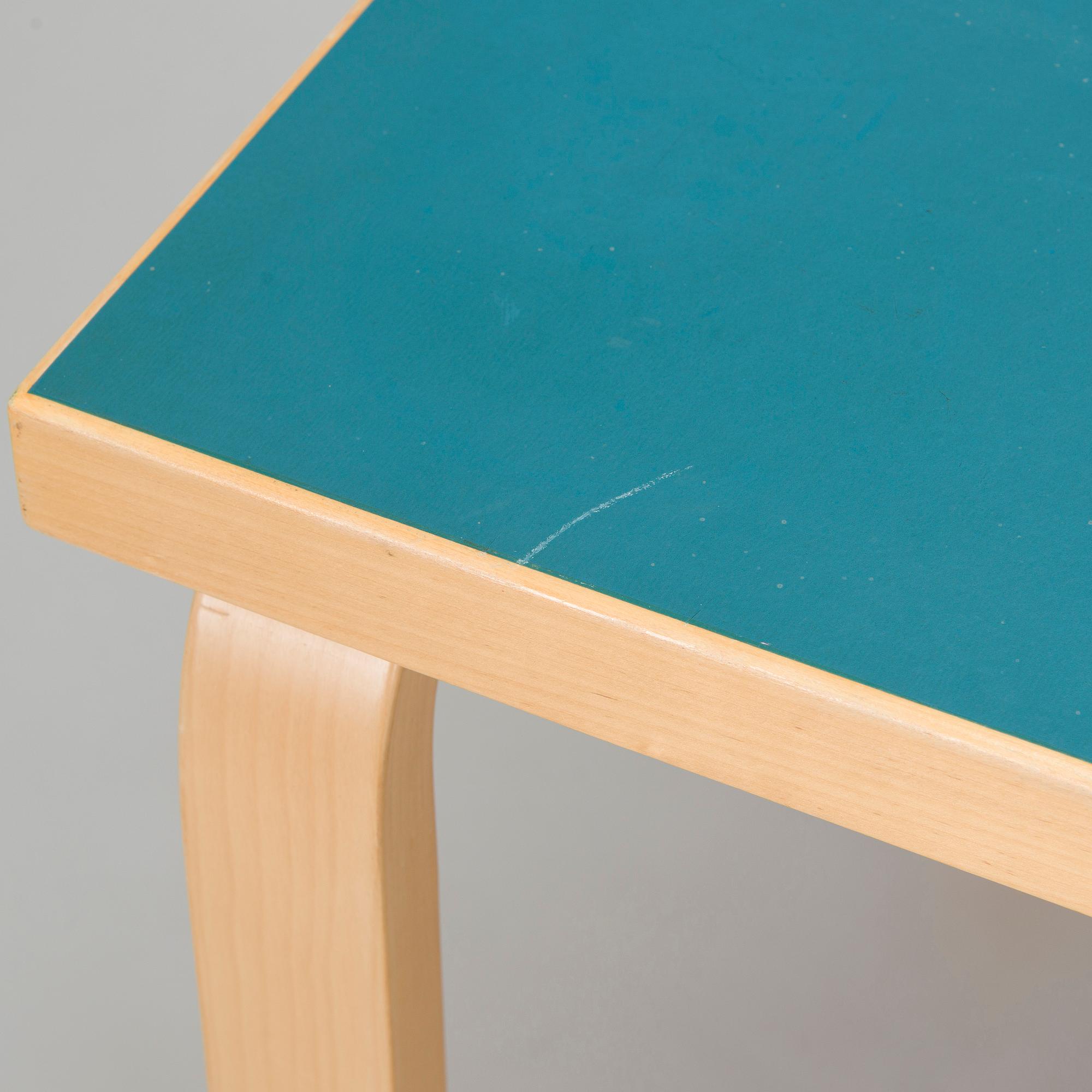 Alvar Aalto, A mid-20th century drop leaf table and three chairs for O.Y. Huonekalu-ja Rakennustyötehdas A.B.