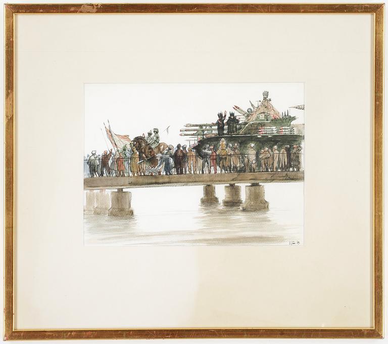 BJÖRN BRUSEWITZ, akvarell, signerad samt daterad 79.