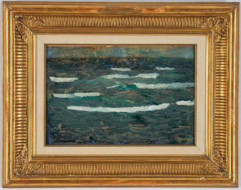 Helmer Osslund, oil on grease proof paper on panel, signed.