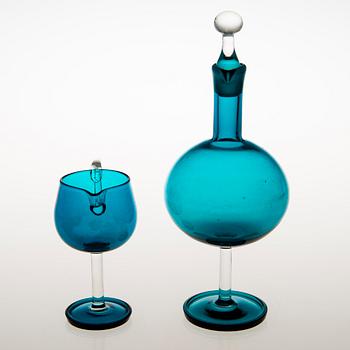 NANNY STILL, Nine 1960s 'Harlekiini' glass objects for Riihimäen Lasi, Finland 1958-1968.