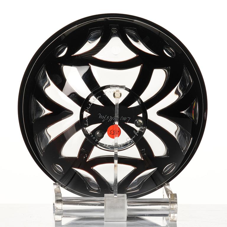 Lars Hellsten, a 'Geometri I' ariel glass bowl, Orrefors 1988.