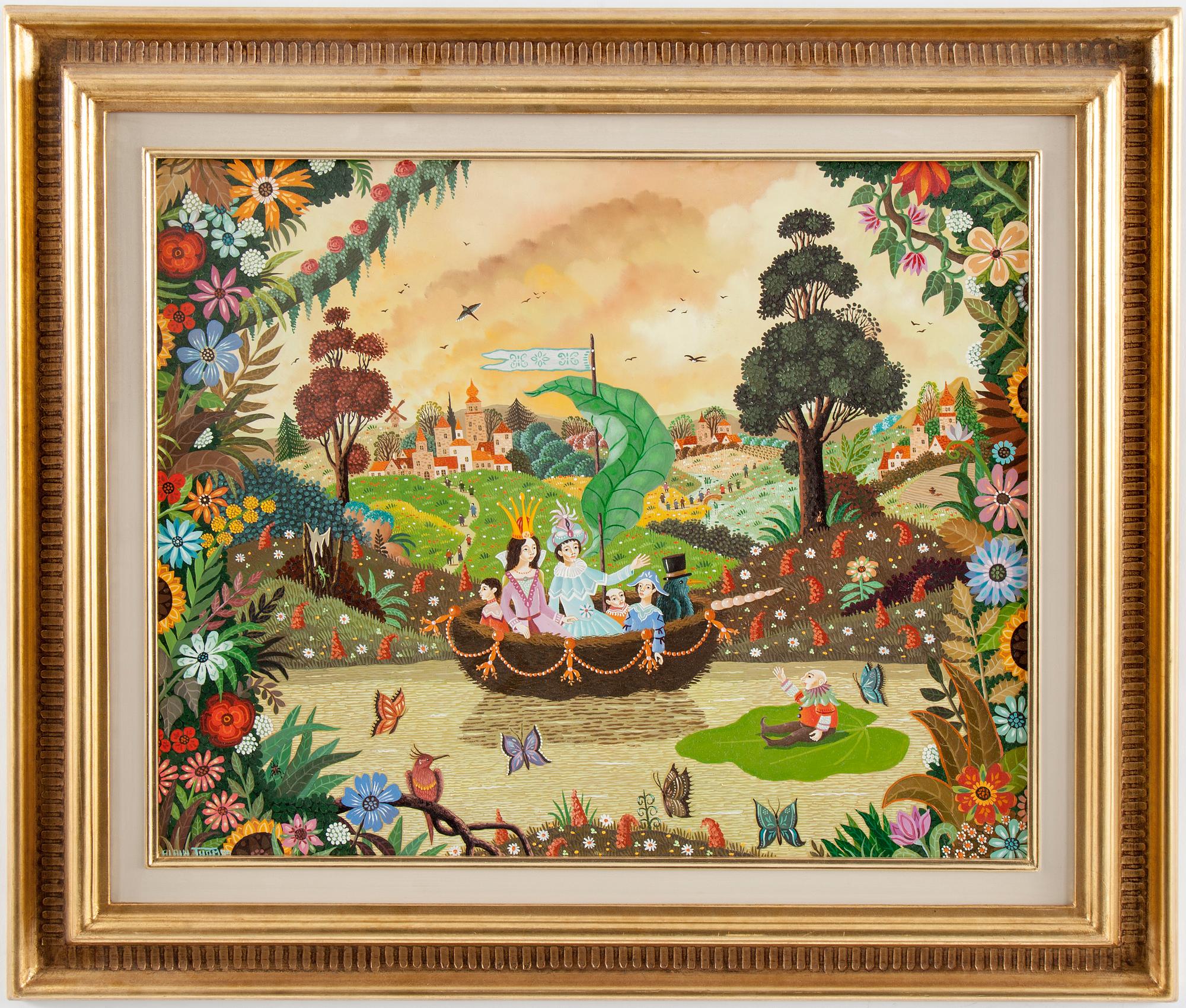 ALAIN THOMAS, oljemålning på pannå, signerad och daterad -95.