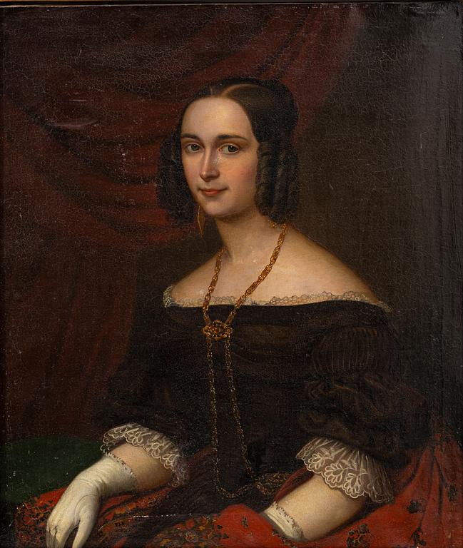 Swedish artist, mid-19th century, portraits, a pair.
