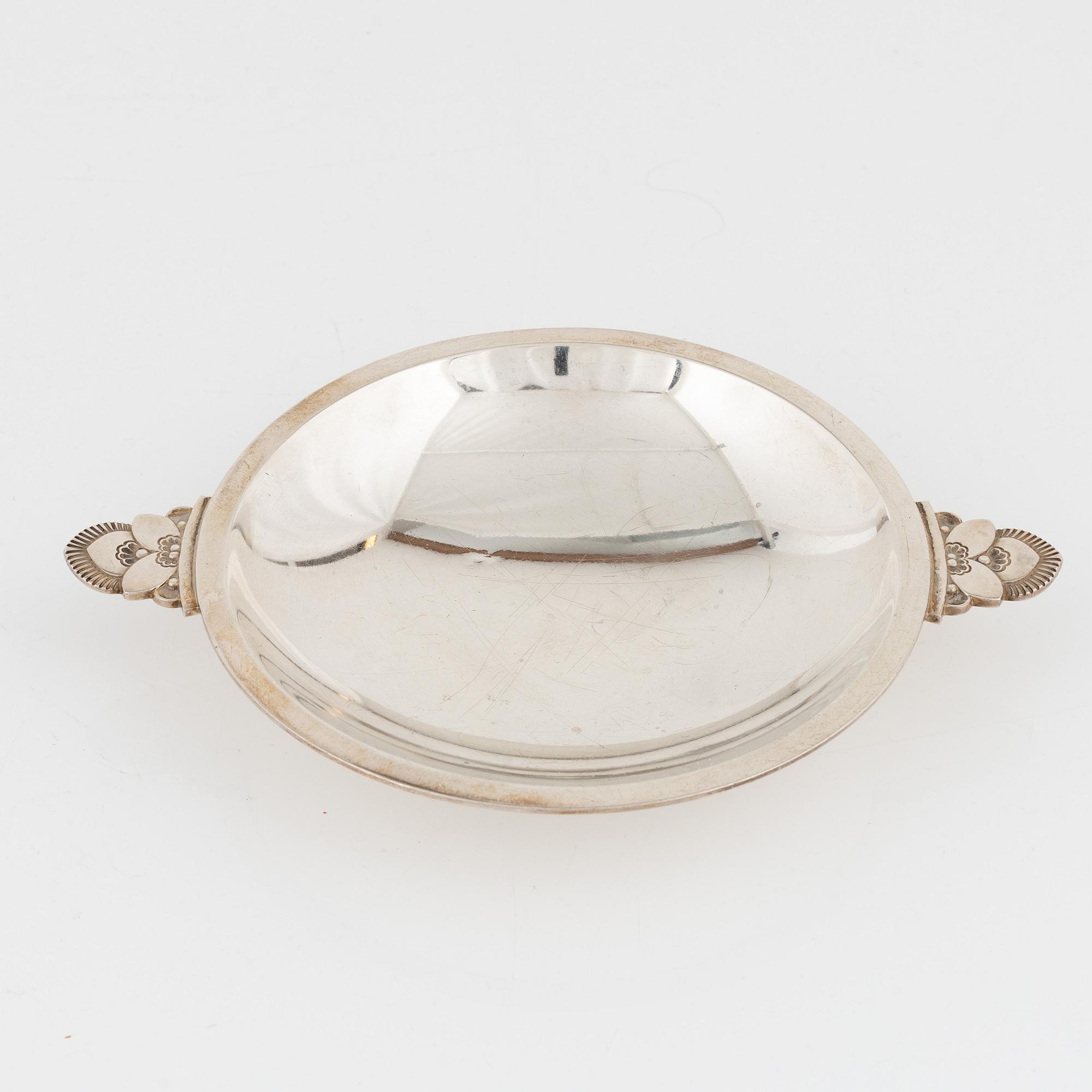 Gundorph Albertus, fat, sterling silver, modell "Cactus" 629, Firma Georg Jensen, 1930-/40-tal.