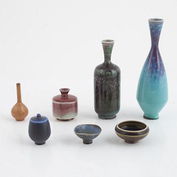 Berndt Friberg, seven miniatures, Gustavsberg Studio.