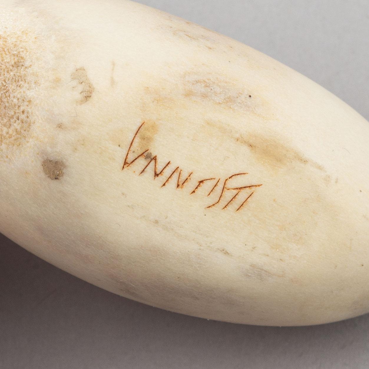 Lars Levi Sunna, saltripa med sked, renhorn, signerad LL Sunna.