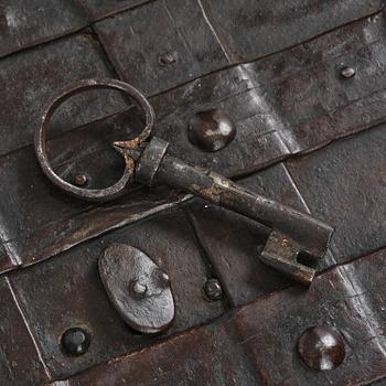 A Baroque German presumably Nuremberg iron 'Armada' chest, later part of the 17th century.