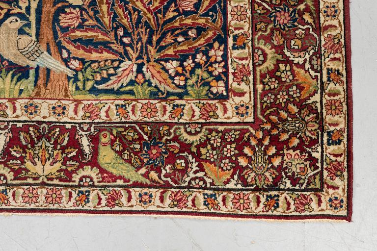 A rug, semi-antique Kerman Laver, ca 213 x 136 cm.