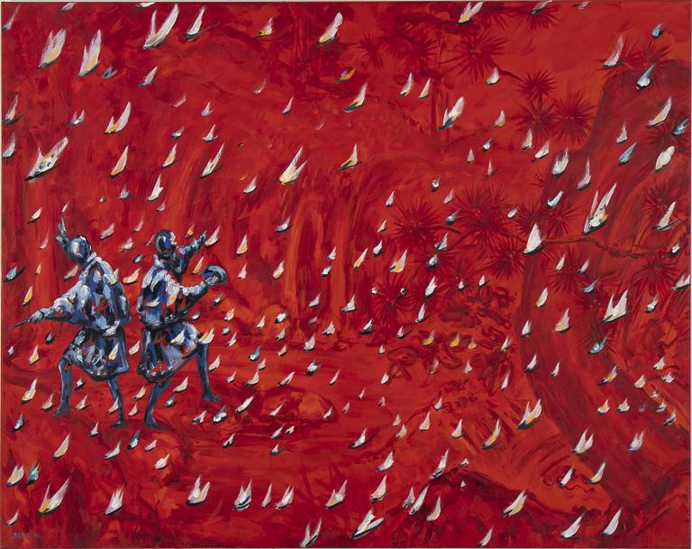 Roman Scheidl, oil on canvas, signed.