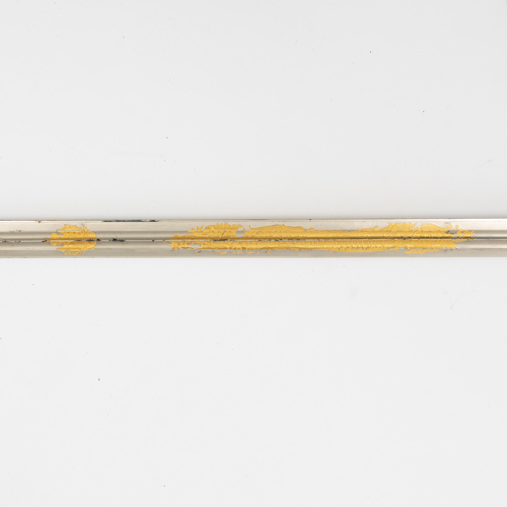 Sabel, svensk, m/1899 för infanteriofficer, med balja.