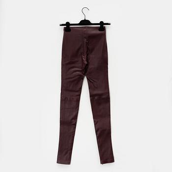 Balenciaga, A pair of leather pants, size 34.