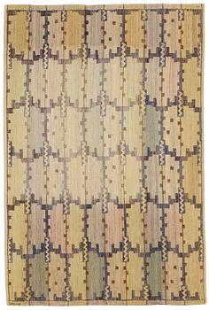 244. Märta Måås-Fjetterström, A DRAPE, "Skaftbladen", wool inlay on linen, ca 226 x 150,5 cm, signed AB MMF.