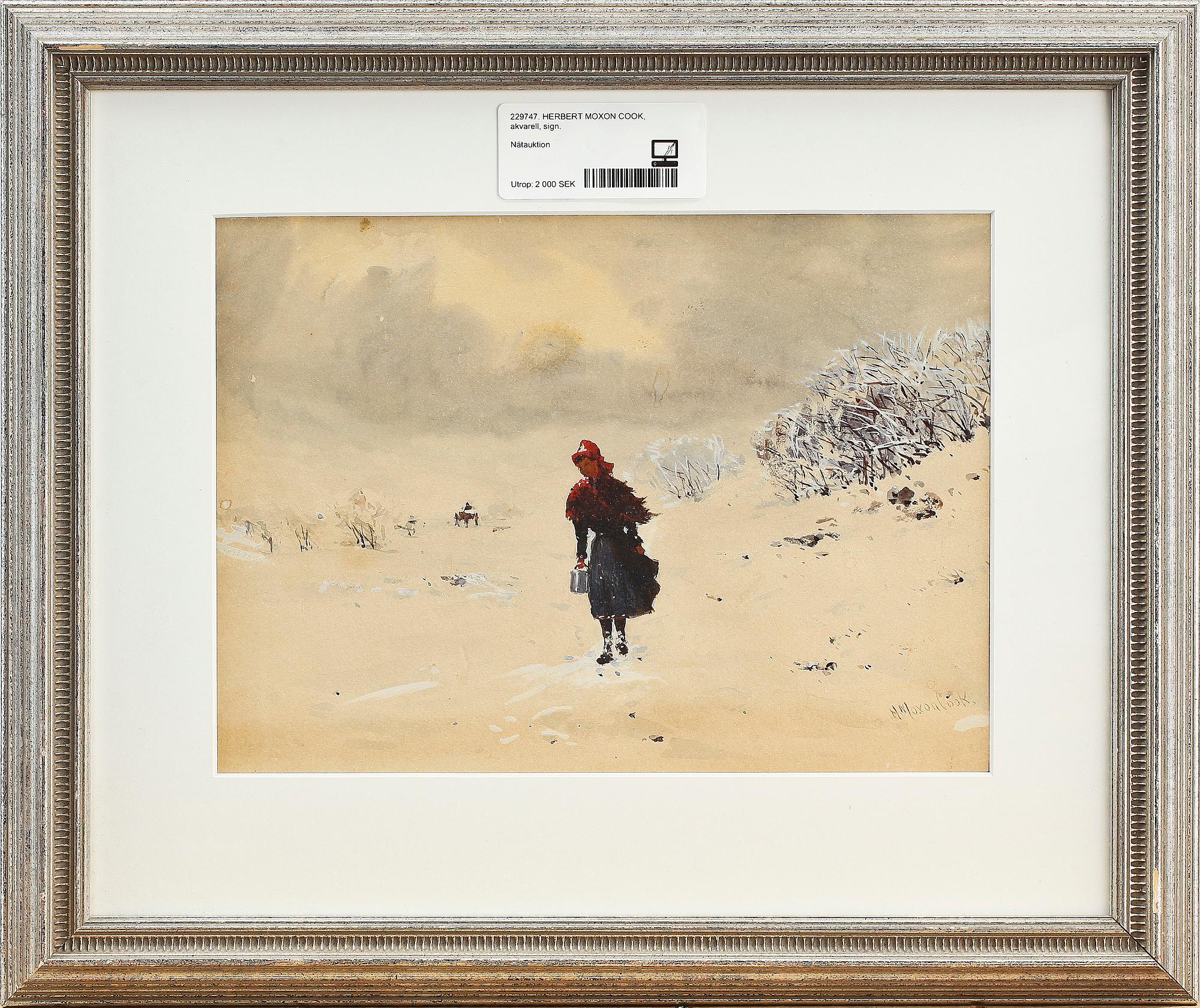 HERBERT MOXON COOK, akvarell, sign.