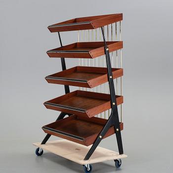 HYLLA/BUTIKSINREDNING, teak, 1950-/60-tal.