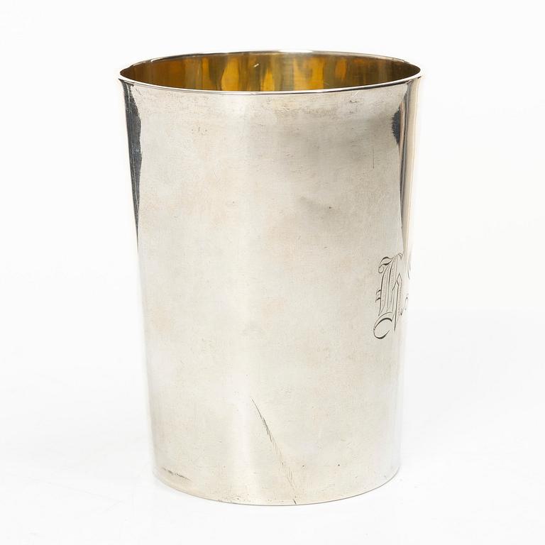 A Finnish silver beaker, mark of Lars Henrik Nordman (1829-1842), active in Nystad.