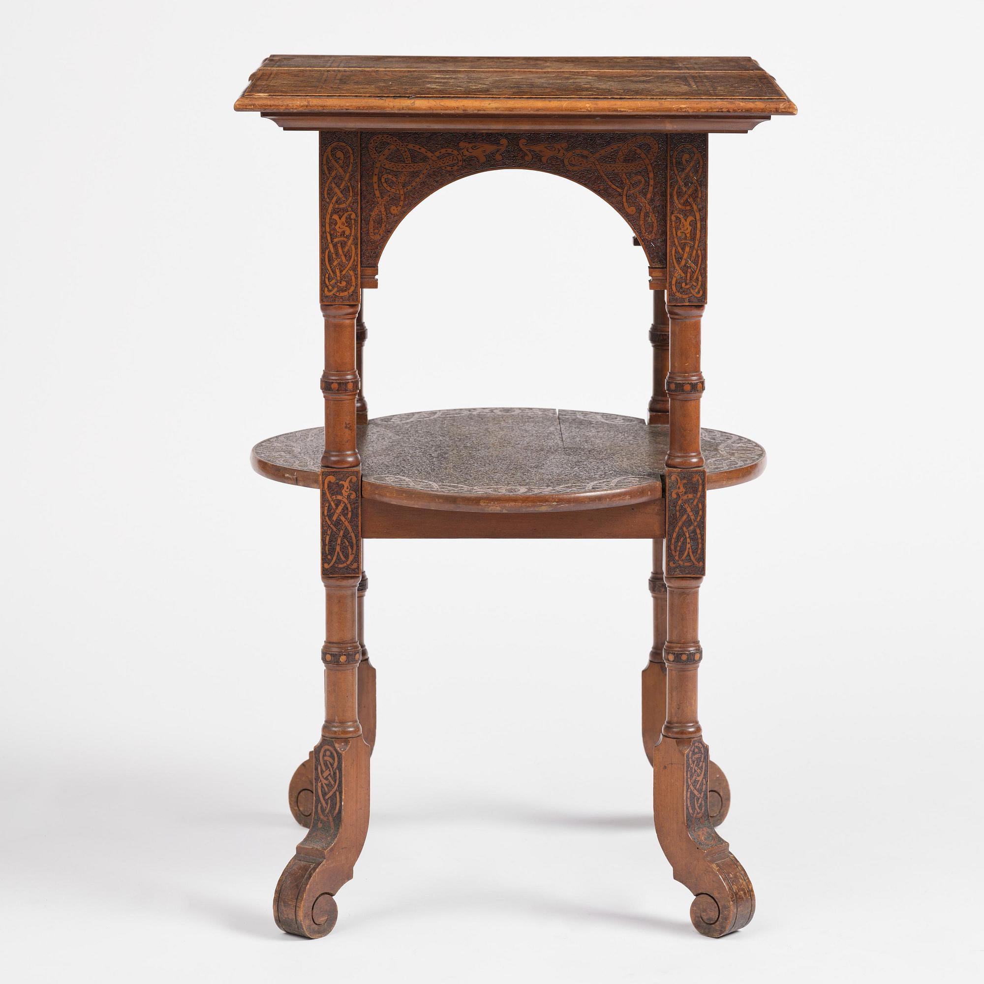Table, probably Norway, Old Norse style, late 19th century.