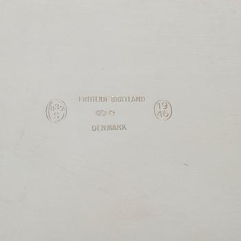 KAFFESERVIS, 3 delar, silver, Frithjof Bratland, Danmark, 1946. Vikt ca1000g.