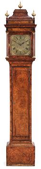 A Queen Anne walnut month-going longcase clock by Daniel Quare, London early 18th Century.