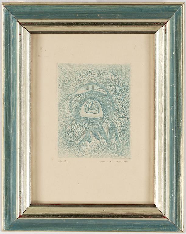 MAX ERNST, etchings in colour, 2, signed EA.