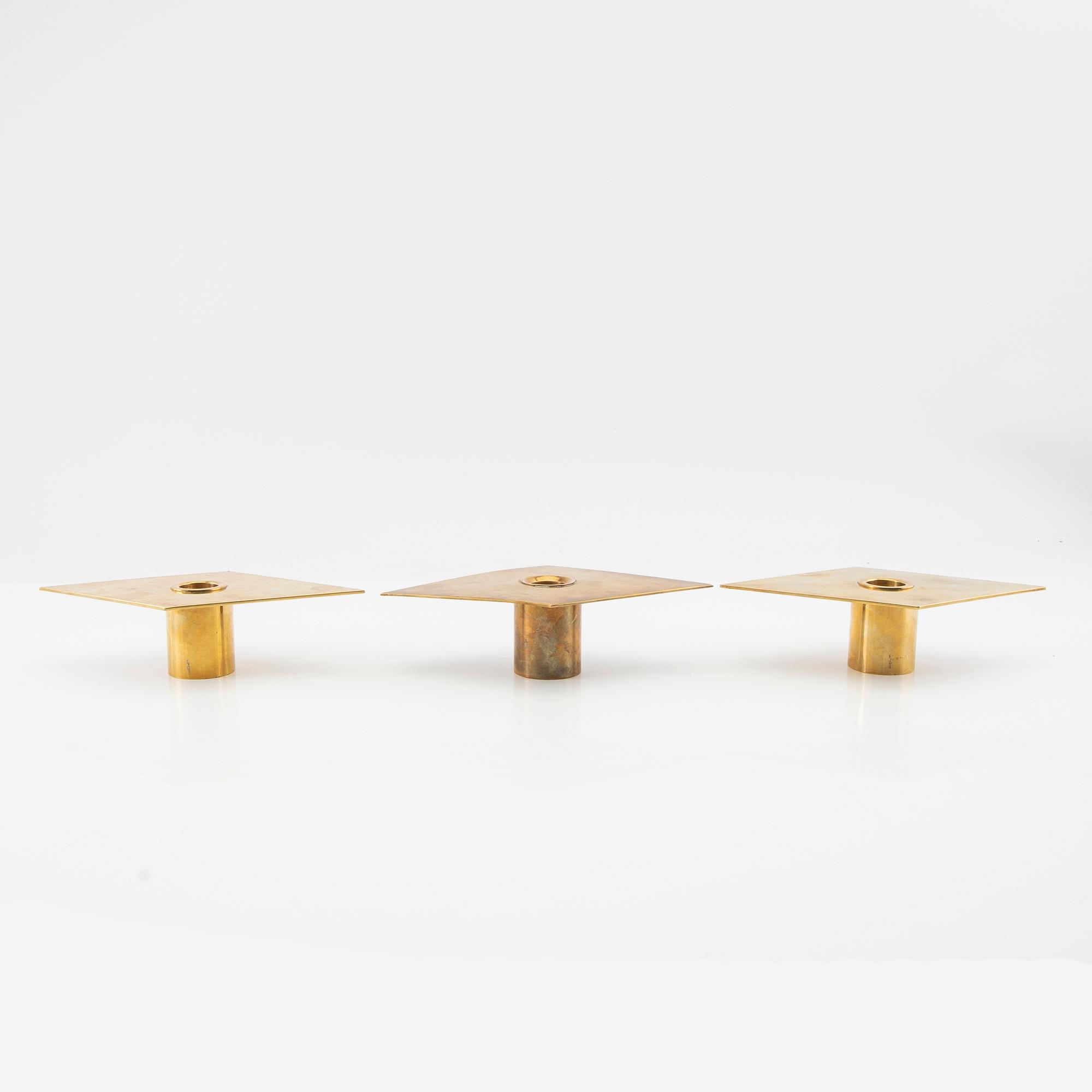 Sigurd Persson, ljusstakar, 3 st "Romb" Utmärkt Svensk Form.