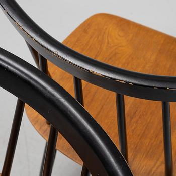 Ilmari Tapiovaara, a set of six 'Fanett' chairs from Edsbyverken, 1960's.