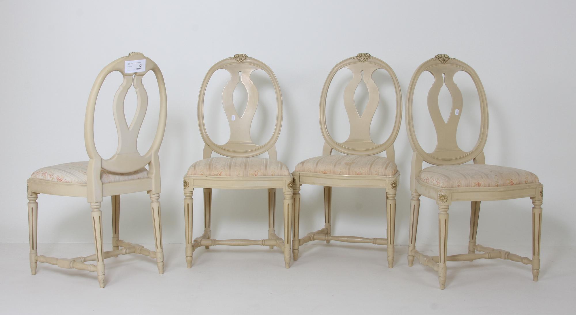 STOLAR, 4 st, gustaviansk stil.