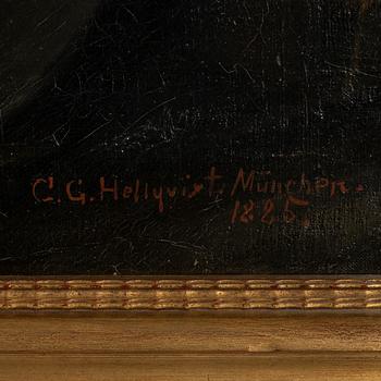 Carl Gustaf Hellqvist, oil on canvas, signed and daetd München 1885.