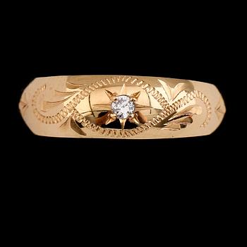RINGAR, 5 st, 18 k guld, med olika stenar. Total vikt ca 9 gram.