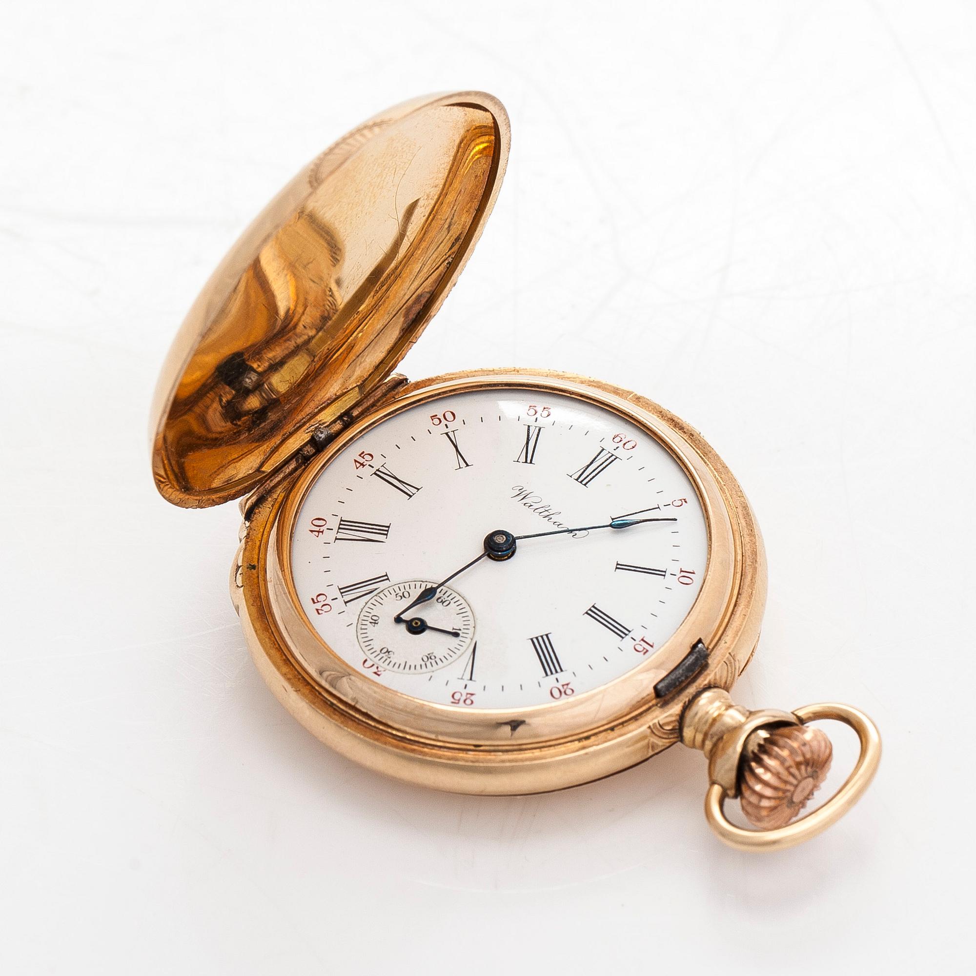 Waltham, fickur/mormorsur, savonett, 33 mm.
