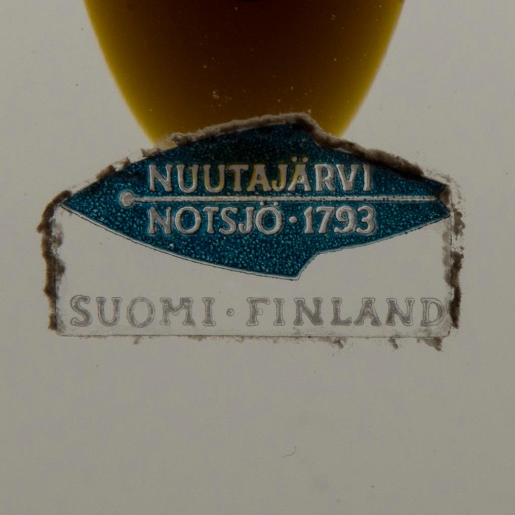 SKULPTUR, glas, "Obelisk", signerad K. Franck, Notsjö -64.
