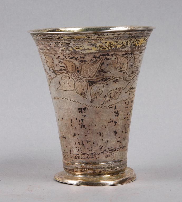 BÄGARE, silver, Alexander Prytz, Strängnäs, 1796.