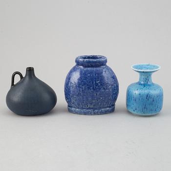 Gunnar Nylund, vaser, 5 st och skål, stengods, Rörstrand.