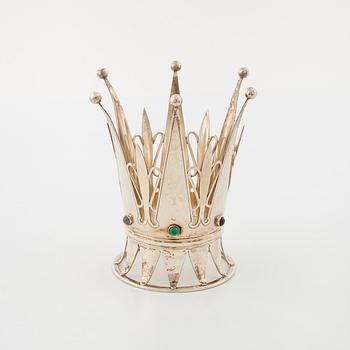 A bridal crown set with cabochon-cut gemstones by Tore Eld, Ceson, Göteborg 1955.