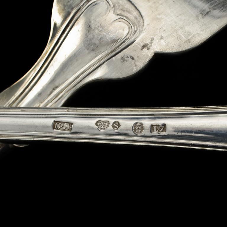 FISKBESTICK, 24 st, silver, "Gammal fransk", Carl Söderqvist, Göteborg, 1913.