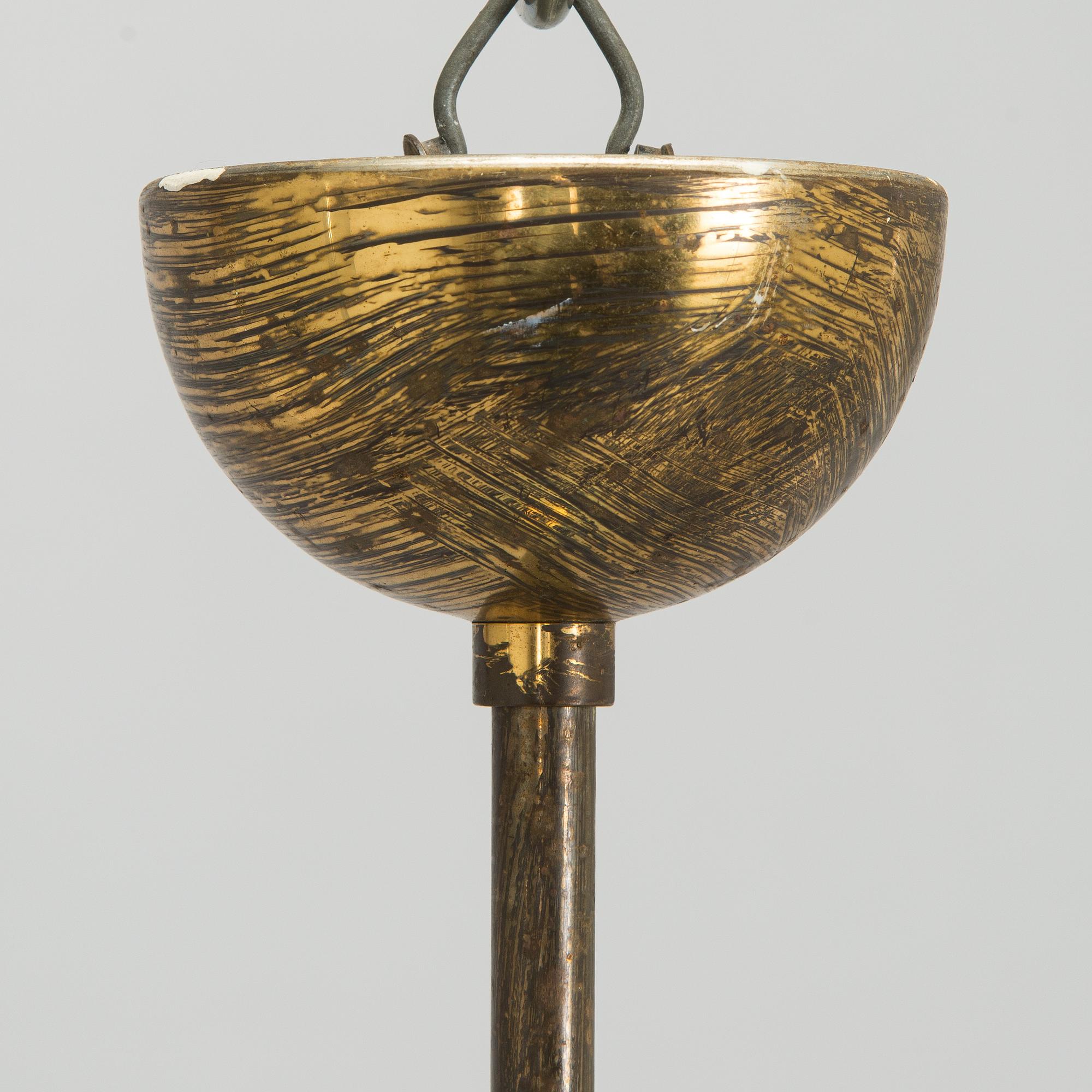 Paavo Tynell, taklampa, beställningsarbete, Taito, 1940.