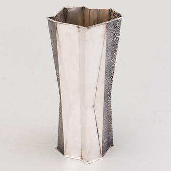 TAPIO WIRKKALA, Silver vase, marked TW, Kultakeskus, Hämeenlinna, Finland 1963.