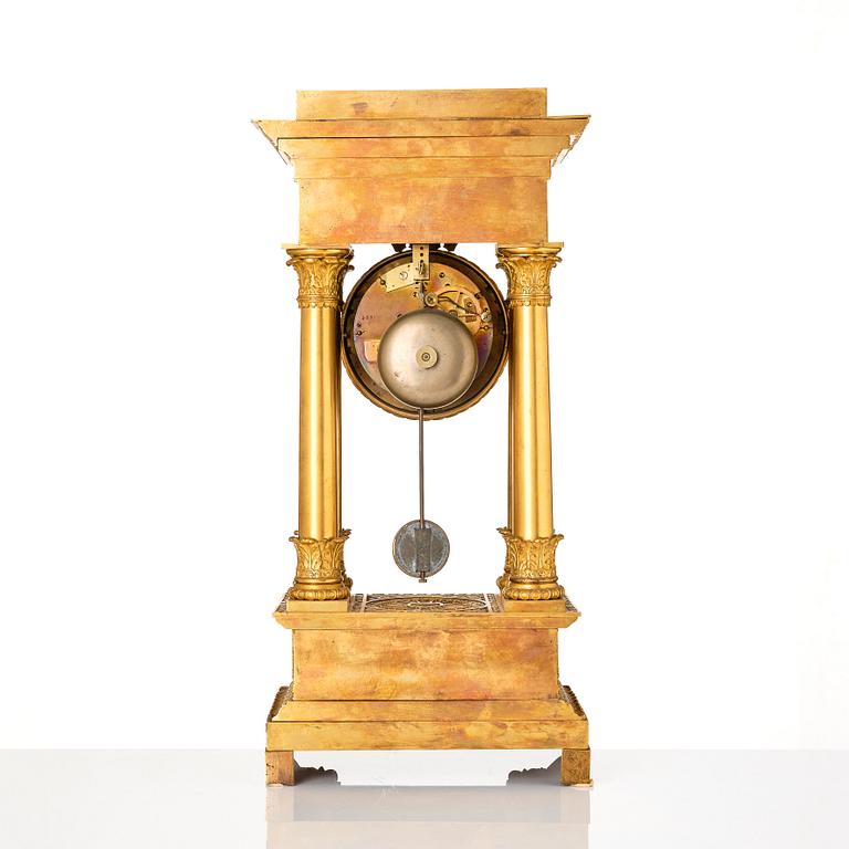 An Empire ormolu portico mantel clock for the Turkish market, first part of the 19th century.