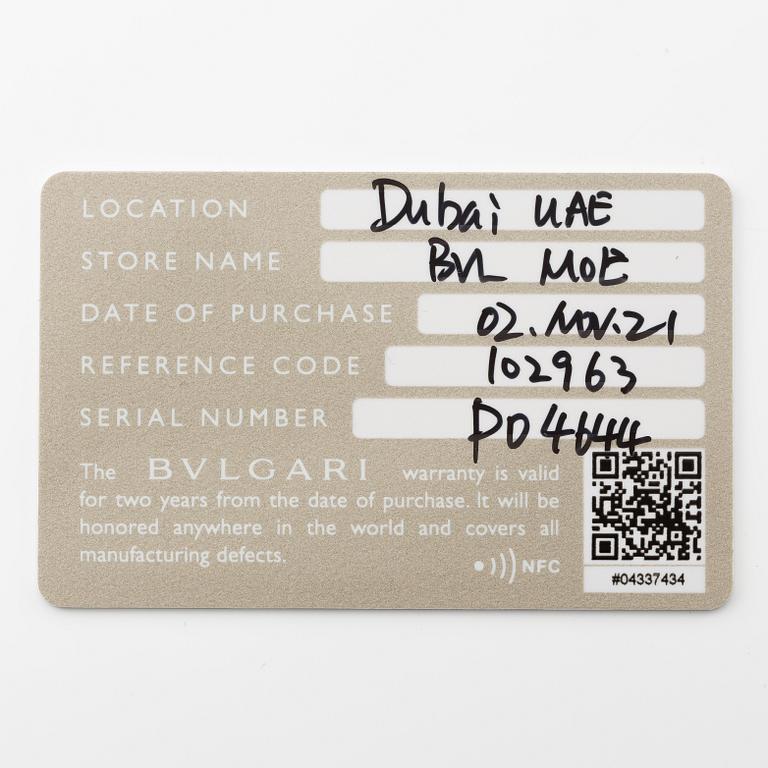 Bulgari, Octo Roma, "Green Dial”, "MEA Market", ca 2021.