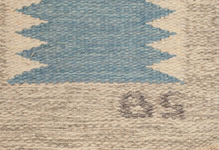 MATTA, rölakan, monogramsignerad BS, (Birgitta Söderkvist möjligen), 1900-talets andra hälft. Ca 236 x 165 cm.