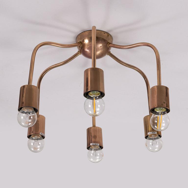 Josef Frank, a model 2356 brass ceiling light, Firma Svenskt Tenn.