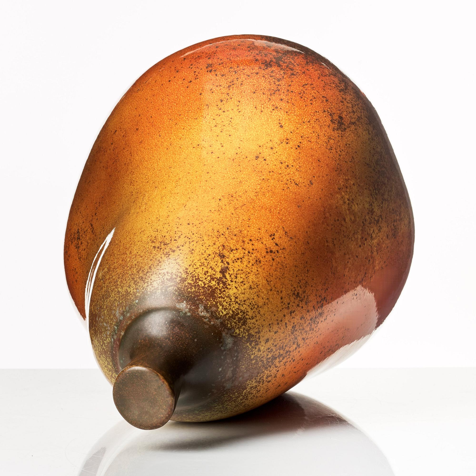 Hans Hedberg, a faience sculpture of a large pear, Biot, France.