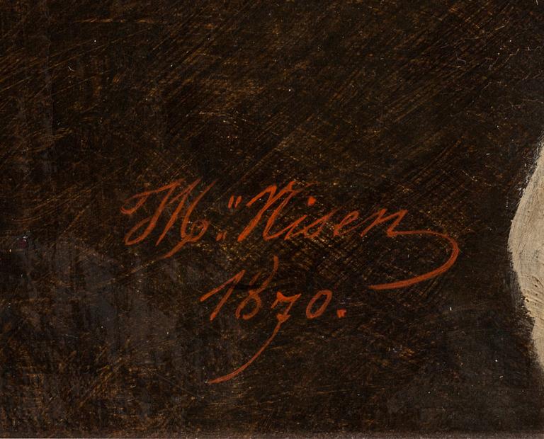 JEAN MATHIEU NISEN, olja på duk, signerad och daterad 1870.