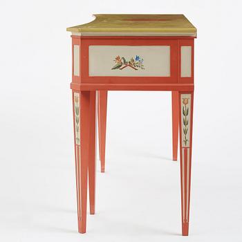 Carl Malmsten, a coral lacquered sideboard, Sweden post 1926, probably by David Blomberg.