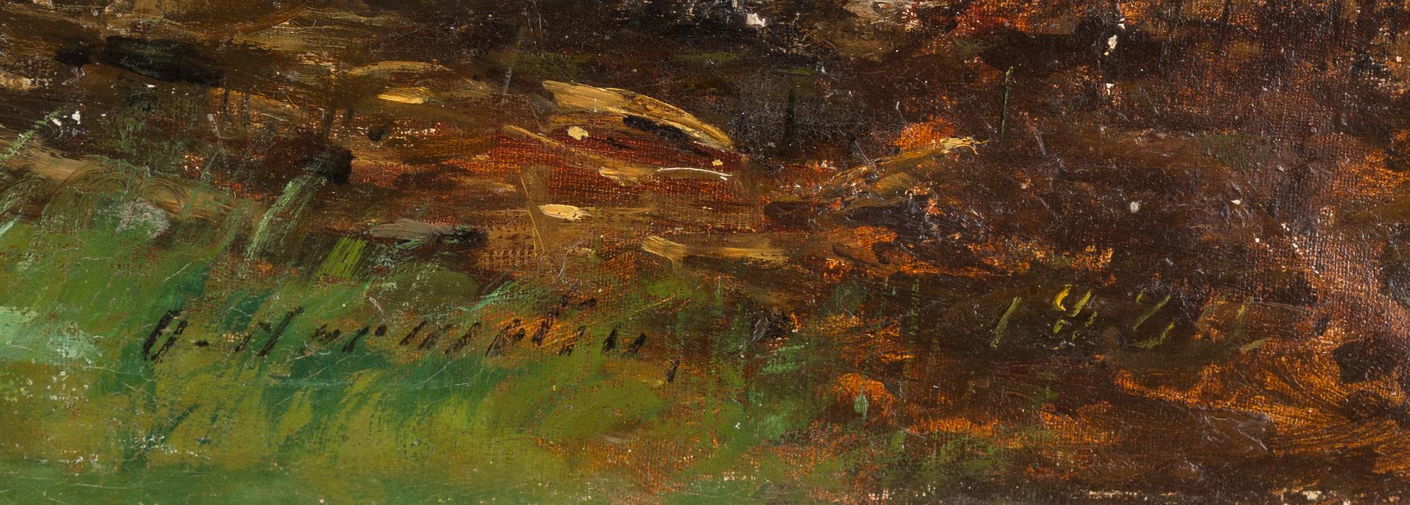 OLOF HERMELIN, oil on canvas, signed and indistinctly dated 188X.