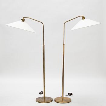 Harald Notini, a pair of floor lights model "15230", Arvid Böhlmarks Lampfabrik, 1940's.