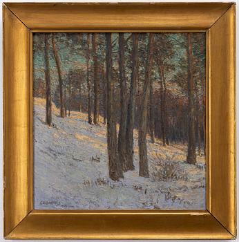Carl Olof Bartels, Winter landscape in twilight.
