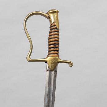 Sabre, Swedish, m/1889 for the artillery, with scabbard.