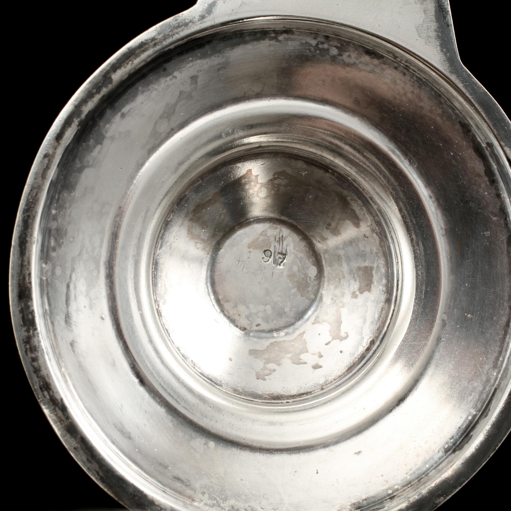 KANNA, glas och nysilver, Orivit Metallwaren-Fabrik, Tyskland, jugend, 1900-talets första del.