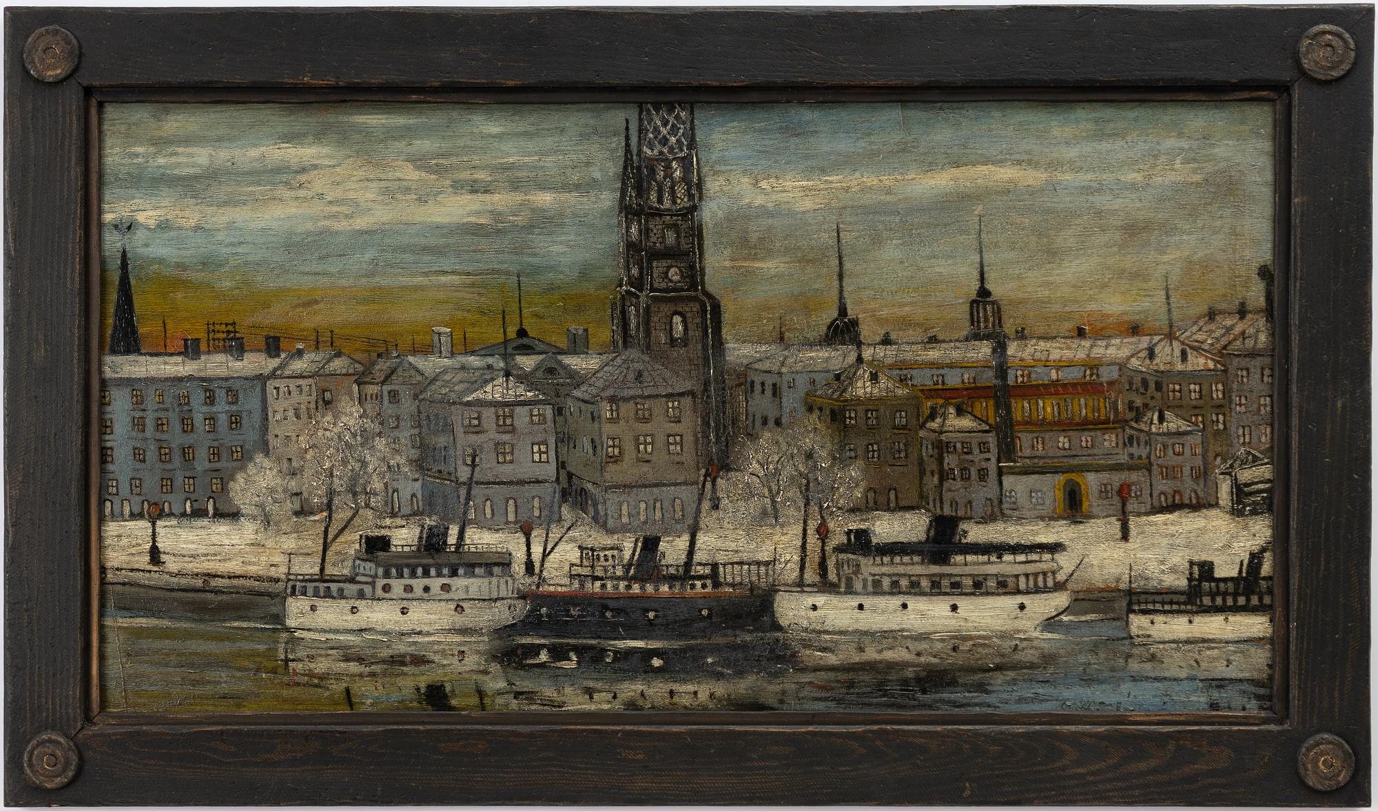 Swedish artist, 20th century, Riddarholmen, Stockholm.