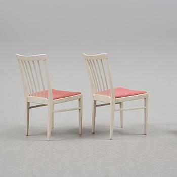 A set of six chairs and a dining table, Sweden, second half of the 20th century.